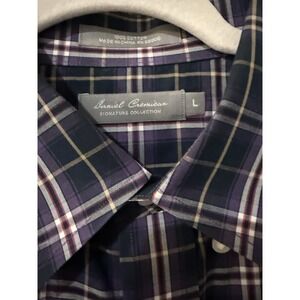 Daniel cremieux signature Collection Plaid Button Down large shirt Dry Cleaned!